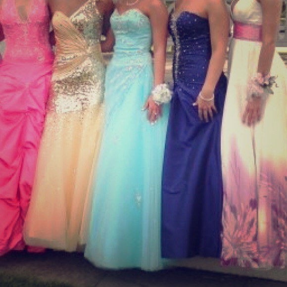 Turquoise prom dress - Picture 1 of 1